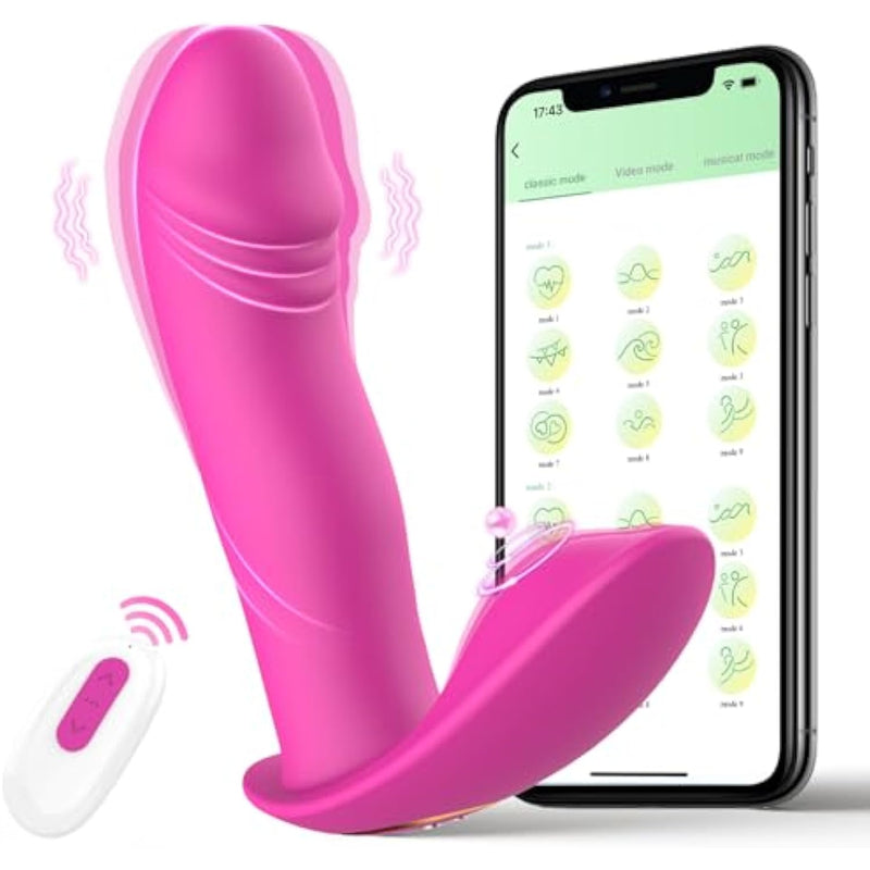 App Remote Control Wearable Vibrator - G Spot Vibrators With 9 Vibration Modes 2 Powerful Motors & Dual Stimulation Waterproof Dildo Panty Vibrator Adult Sex Toys For Women Couples