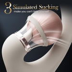 Bendable Clit Sucker Vibrator With Tongue Licking Stimulation, Rabbit Sucking Vibrators With 8 Vibrating & 3 Sucking Modes, Soft Silicone Sex Toy For Women And Couple Waterproof Suction Toy