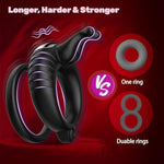 Male Vibrating Cock Ring Vibrator Sex Toys With Remote Control, Double Penis Ring Trainer Vibrator Sex Toys For Couples With 10 Vibrations Modes For Couples Pleasure, Clitoral Stimulator For Women