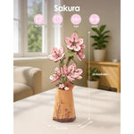 3D Wooden Sakura Flower Puzzle, DIY Artificial Flower Craft & Home Decor Kit