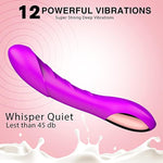 Clitoral G Spot Dildo Vibrator For Vagina Clitoris Anal Stimulation, Realistic Dildos Vibrators Adult Sex Toy Gift For Women Couples With 12 Powerful Vibrations– (Purple)