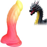 7.5" Fantasy Monster Dildo With Balls U & G-Spot Dragon Dildo With Suction Cup, Long Anal Plug Adult Sex Toys & Games For Women Men Couples