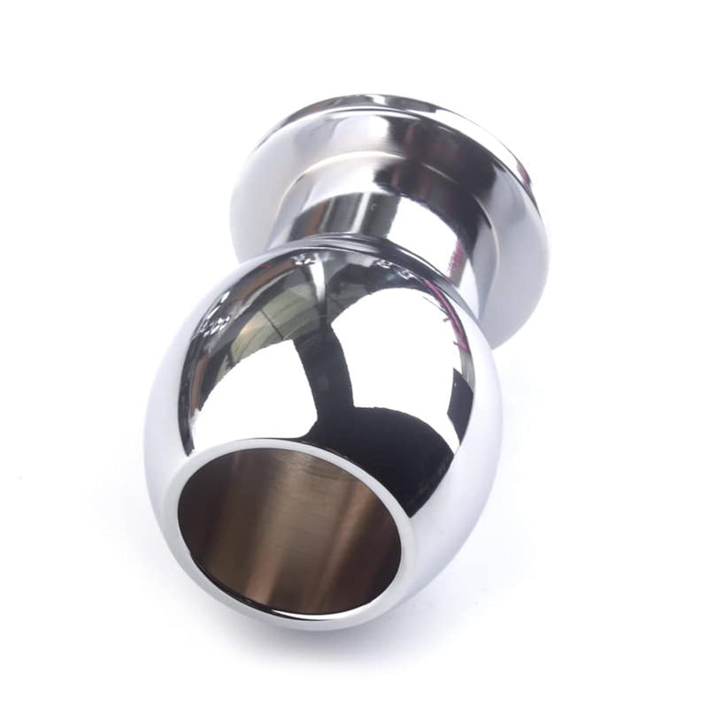 Stainless Steel Hollow Design Anal Plug Anal Plug With Anal Beads For Men And Women Unisex G Spot Anal Sex Toy Couples Prostate Massager(L)