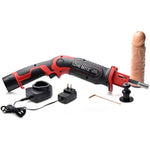 Thrust-Bot Handheld Multi-Speed Sex Machine | Rechargeable Saw-Style Thrusting Device With Bendable Dildo & Adapter | Powerful 2000 Rpm Motor For Intense Play
