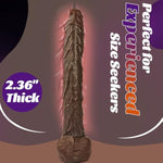 17.7 Inch Xxl Black Realistic Monster Dildo, Extra Long Huge Anal Dildo With Suction Cup For Hands-Free Deep Play, Adult Sex Toy For Advanced Men & Women