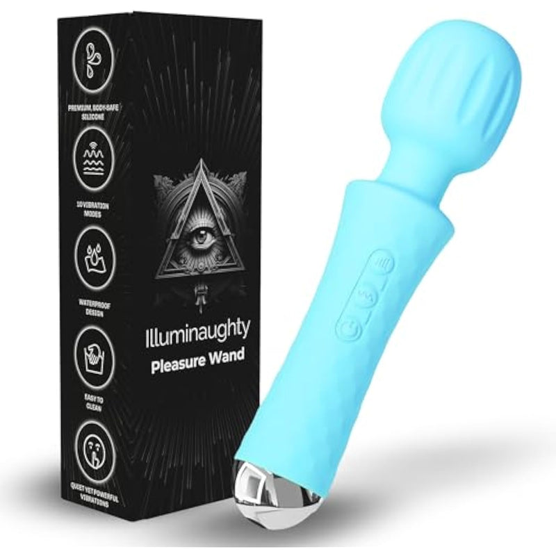 Vibrator Wand - Sexual Pleasure Tools For Women, Adult Toy, G Spot Vibrator, Clit Stimulator, Mini Vibrators, Dildo Massager With 20 Patterns & 9 Speeds, Portable Stick Massager (Blue)