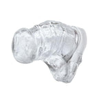 Cock Cage Siliconewith Urethral Opening Clear Chastity Cage Lock Sm Fetish Adult Sex Toy Bdsm Slave Bondage For Men Penis Trainer (Transparent)