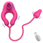 Vibrating Cock Ring Silicone Male Penis Rings With Bullet Vibrator Clitoral Stimulator With 10 Licking & 10 Vibration Modes Delayed Rings Longer Stronger Erection Pleasure Couple Vibrator