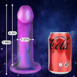 G-Spot Dildo Realistic Silicone Flexible Penis With Strong Suction Cup Deep Purple Cock With Vivid Glans Adult Sex Toy For Women Masturbating