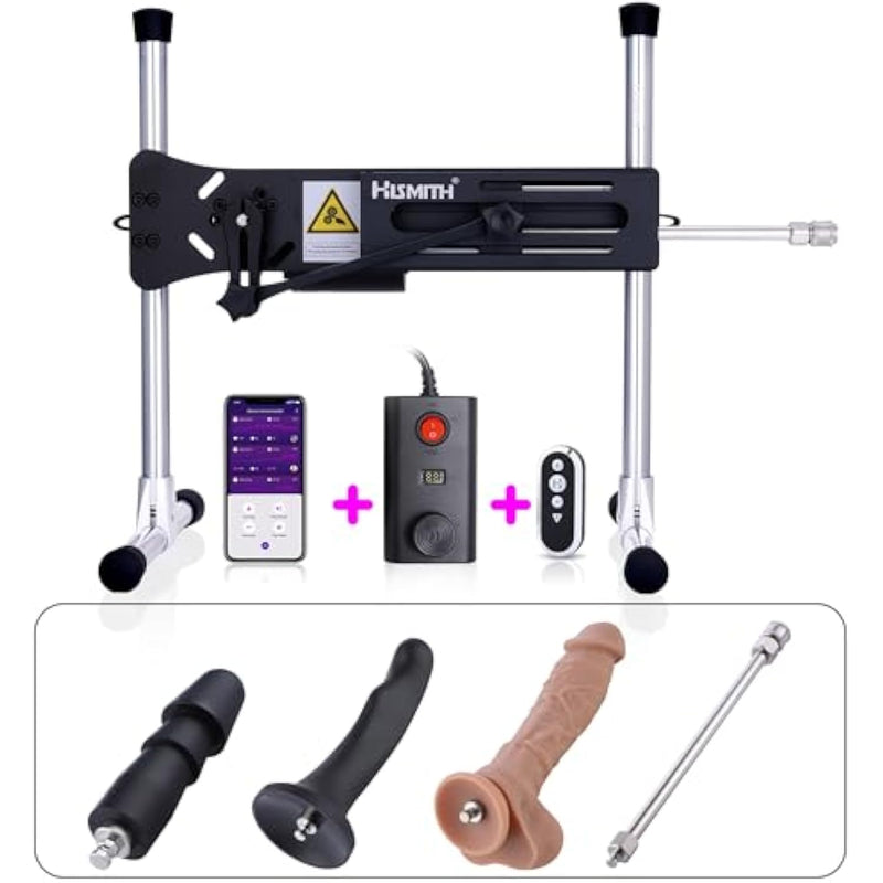 Hismith Premium Sex Machine Thursting For Women With App Controlled, Love Machine With Dildo Realistic Silicone With Adapter System For Vac-U-Lock Sex Toys Anal Stimulation For Women