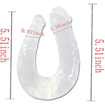 Double-Ended Dildos,Super Long Double Ended Dildos Sex Toys Soft And Flexible Double Sided Dildos Penis Double Dong G-Spot Stimulation Realistic Dildo Anal Butt Plug For Women Couples(White)