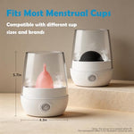 Menstrual Cup Sterilizer Steamer, 3-in-1 for Cleans, Dries, and Stores Your Period Cup- Leak-Free - 99.9% Cleaned, Suitable for Any Cups