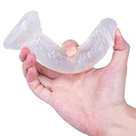 5.3 Inches Realistic Dildo, Sex Toys For G Spot Stimulator & Anal Dildos Lifelike Fake Penis For Women/Men/Gay (Clear)