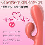 Rabbit Vibrators Women Sex Toys, G Spot Vibrator With 10 Powerful Vibrations Realistic Dildo Vibrator Dual Motor Waterproof Usb Rechargeable Adult Massager Sex Toys For Couple