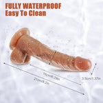 Realistic Vibrating Dildo Vibrator With Strong Suction Cup 10 Vibrations Adult Sex Toy Clitoral G Spot Anal Stimulator Lifelike Penis Cock Vaginal Massager Masturbator For Women Men Couple
