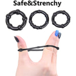 3 Pcs Silicone Penis Rings Set, 3 Size Cock Rings For Men Longer Harder Bigger Erection, Better Sex Performance Erection Enhancing Premium Adult Sex Toys Add Girth (A)