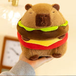 Capybara Plushie Stuffed Animal Toy, Stuffed Capybara Plush Toy, Birthday Xmas Gift For Kids (Hamburger)
