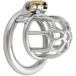 Men'S Chastity Device Stainless Steel Virginity Lock Short Male Chasity Device For Men Penis J1845 45Mm