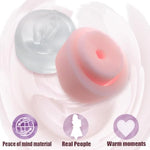 2 Piece Extended Men'S Penis Pump Cover Masturbator Sleeve Realistic Vagina Cover Replacement Seal Cap Large 2.5-Inch Cylindrical Penis Pump Cover For Stronger Erections (Short Pink +Clear)