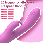 G Spot Rabbit Vibrator,Clitoral Stimulator Dildo,Waterproof Anal Massager,10 Vibration & 3 Flapping Modes,Adult Sex Toy For Women And Couple