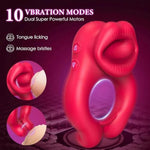 Couples' Pleasure Kit - 3-Motor Cock Ring with 10 Vibration Modes for Men and Women