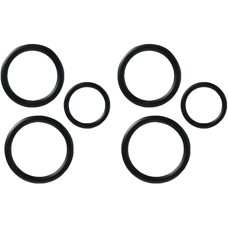 Black Triple Cock Ring Set (Pack Of 2)