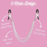 Bdsm Nipple Toys, Adjustable Metal Nipple Clamps, Bdsm Clips For Adult Play, Adjustable Sex Clamps, Nipple Clips Breast, Adult Toys Bdsm, Body Jewelry Non Piercing (Silver)