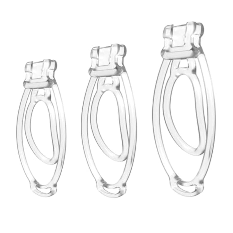 Male Chastity Device Set with 3 Pcs Penis Rings and Cock Cage for Men's Pleasure