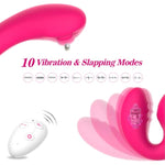G Spot Clitoral Vibrator For Women And Lesbian-Remote Control Double Ended Strapless Dildo With 10 Flapping&Vibrating Modes,Waterproof Clitoral Stimulator Versatile Adult Sex Toy