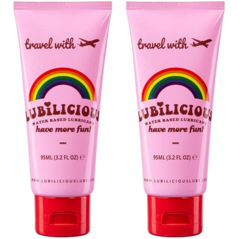 Lubilicious Water Based Lube 3.2 Oz – Premium Personal Lube & Lubricant Gel For Privacy - Water Based Lubrication (2 Pack)