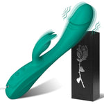 Rabbit G Spot Vibrator Sex Toys, 7 * 7 Vibrating Modes 8.4'' Couple Realistic Vibrators Anal Dildo Wand Adult Toys, Adult Sex Toys For Women And Couples Pleasure (Dark Green)