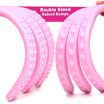 Textured Spanking Paddle For Sex Play, Rubber 3 Fingers Slapper With Bumps Flexible Flirt Toy For Sm Bondage Game Adult Couple 10.82 Inch Pink