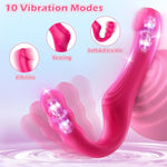 Womens Sex Toys Strapon Dildo - Strapless Strap On G Spot Realistic Dildo Vibrator For Clitoral Anal Stimulation With 10 Intense Vibration & Remote Control, Female Couples Adult Sex Toys & Games