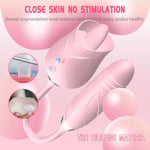 Sex Toys Rose Vibrator Women Dildo - With Thrusting G Spot Vibrators & 10 Tongue Licking For Clitoral Nipple Stimulation Anal Dildos, Adult Toys Sex Games For Female Men Couples (Pink)