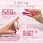 Reusable Menstrual Disc & Personal Lube Bundle - 2 Silicone Period Discs (Small & Large, Beige/Pink), Wear Up To 12 Hours, Silicone-Friendly Water-Based Lube For Women & Couples