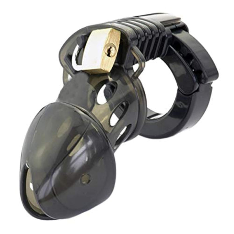 Adjustable Plastic Cock Cage For Men Metal Chastity Devices Male Black Chastity Locked Cage Sex Toy For Men Restraints Erection (Adjustable, Black)