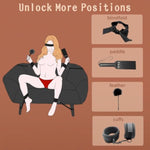 Bed Bondage Restraints Kits Bdsm Toys Bed Restraints Straps Sex Toys Handcuffs Ankle Cuffs Blindfold Feather Paddle Set Sm Games Adjustable For Couples