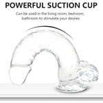 Dildo 9.4" Realistic Suction Cup G-Spot Dildo For Women, Big Anal Dildo For Men And Gay Couples Adult Sex Toys Perfect Lover(Clear)