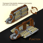 Battle Army Clone Platoon Attack Craft Building Kit 32-Piece, Battle Soldiers Troop Carrier With 2 Droidekas, Building Blocks Action Figures Army Toys For Kids 6-12
