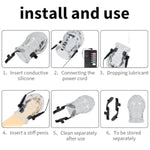 Electric Shock Chastity Cage, Men Electric Shock Penis Trainer, Cock Cage Rechargeable Remote Vibration Penis Ring For Male Long-Lasting Endurance Sex Toys