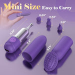 Mini Bullet Vibrator Kit with 5 Attachments, Clitoral Vibrators Sex Toys