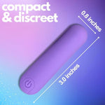 Bullet Vibrator For Women - Mini Vibrator For Beginners, Fully Waterproof Adult Sex Toy, Cordless, Usb Rechargeable, Small Personal Massager With 10 Vibration Settings (Purple)