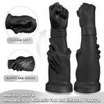 Fist Explorer Realistic Fist Dildo - 14.76" Black Silicone Anal Dildo, Large Thick Dildo With Suction Cup For Deep Penetration, Anal Toys For Men And Women - Suitable For All Genders