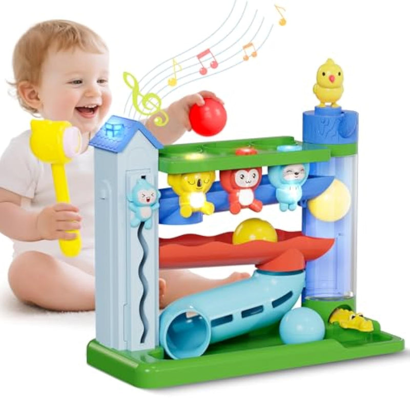 Hammer Toddler Musical Toys, Light-Up Baby Musical Toy For 1-2 Year Old Boys & Girls,Stem Educational Toy With English & Spanish, For Ages 6-9,9-12,12-18,18-24+ Months