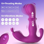Panty Wearable Vibrator Sex Toys For Woman, G Spot Stimulator Anal Clitoral Thrusting Dildo Remote Control Vibrator, Rabbit Dildo With 10 Powerful Thrusting Vibration Modes Female Adult Toys