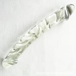 Glass Dildo Double Ended Realistic Dildo Couples Sex Toys, 7.87" Double Sided Dildo Women Male Sex Toy, Crystal Clear Dildo With Vivid Glans For G-Spot Stimulator, Anal Dildo Adult Sex Toy For Men