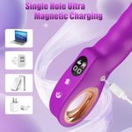 Sex Toys Thrusting Vibrator, G Spot Vibrator Clitoral Vibrators Hollow Handle With Powerful 7 Thrusting & 7 Vibrating Modes, Anal Dildo Toys With Lcd Display, Wand Massager Adult Sex Toys For Female