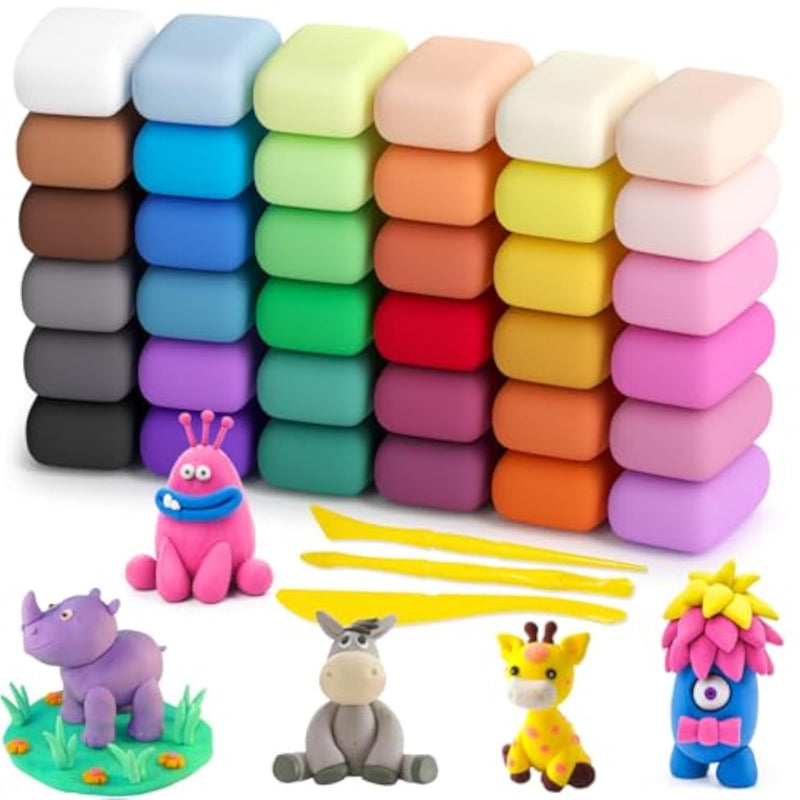 Air Dry Clay 36 Colors DIY Modeling Clay Kit with Tools for Kids
