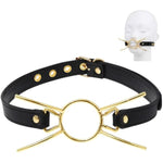 Metals Open Mouth Gag Adjustable Leather Bdsm Gags & Muzzles Restraints Bite Gag Fetish Sex Toys For Adult Couples