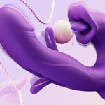 Dildo Sex Toy Adult Sex Toys Thrusting Thrusting Rabbit Vibrator, Adult Toys For Women Womens G Spot Clitoral Vibrators Female And Couples Games (Purple)